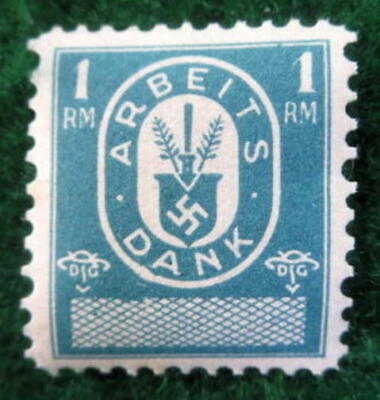 GERMANY 1 REICHSMARK BLUE ARBEITS DANK LABOR DUES REVENUE STAMP 1933-37 MINT Без бренда