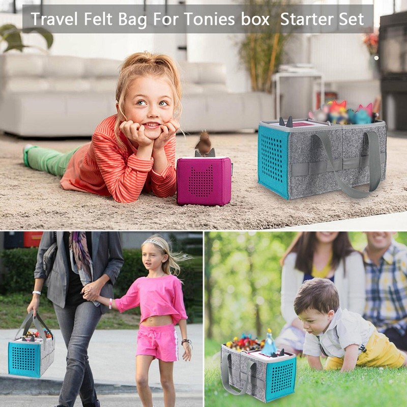 Travel Felt Bag Large Capacity Grey Storage Bag For Tonies Box Starter Set US Unbranded Does Not Apply - фотография #5