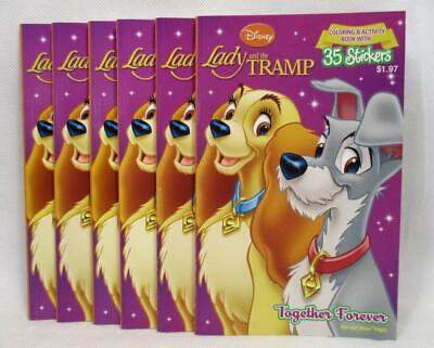 Lot of 6 Disney Lady and the Tramp Coloring & Activity Book with 35 Stickers B10 Dalmation Press