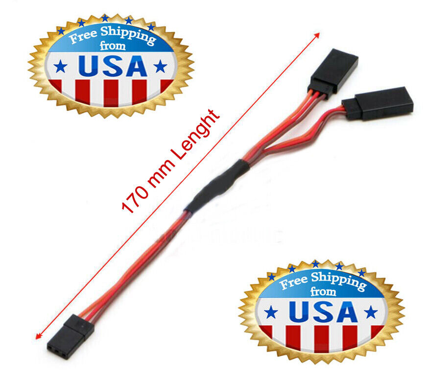 5 PCS 170mm Servo RC Y Style Male to Female JR Cord Extension Splitter Cable Unbranded/Generic Does Not Apply - фотография #2