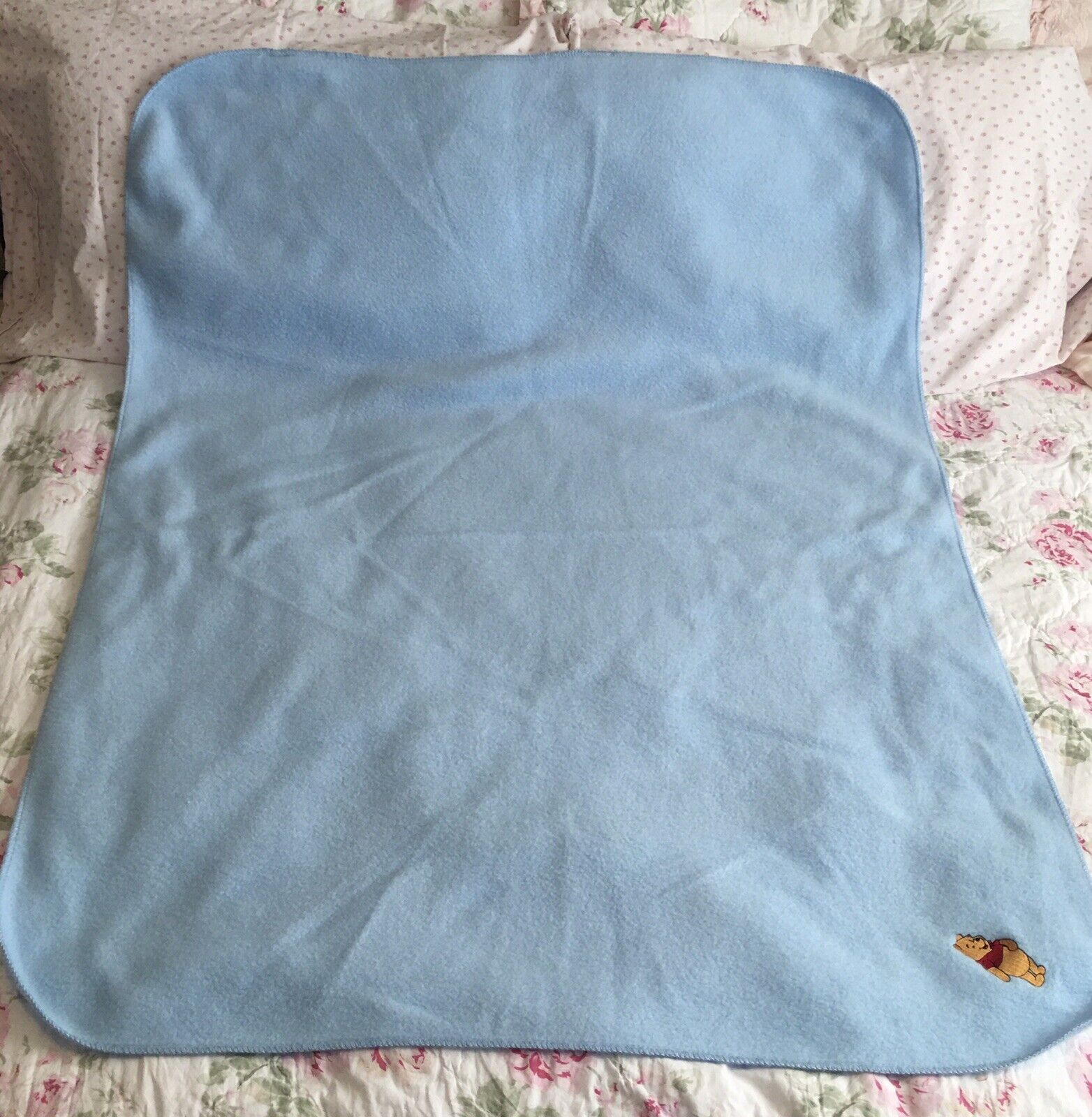 Lot 3 Vtg Winnie the Pooh Tigger Blue Baby Boy Soft Blankets + Plush Gund Tigger Disney Blankets - фотография #3