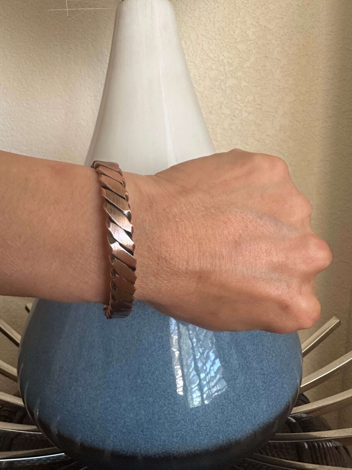 Solid Copper Magnetic Bracelet Men Women Balance Energy Power Joy Christmas Gift Unbranded