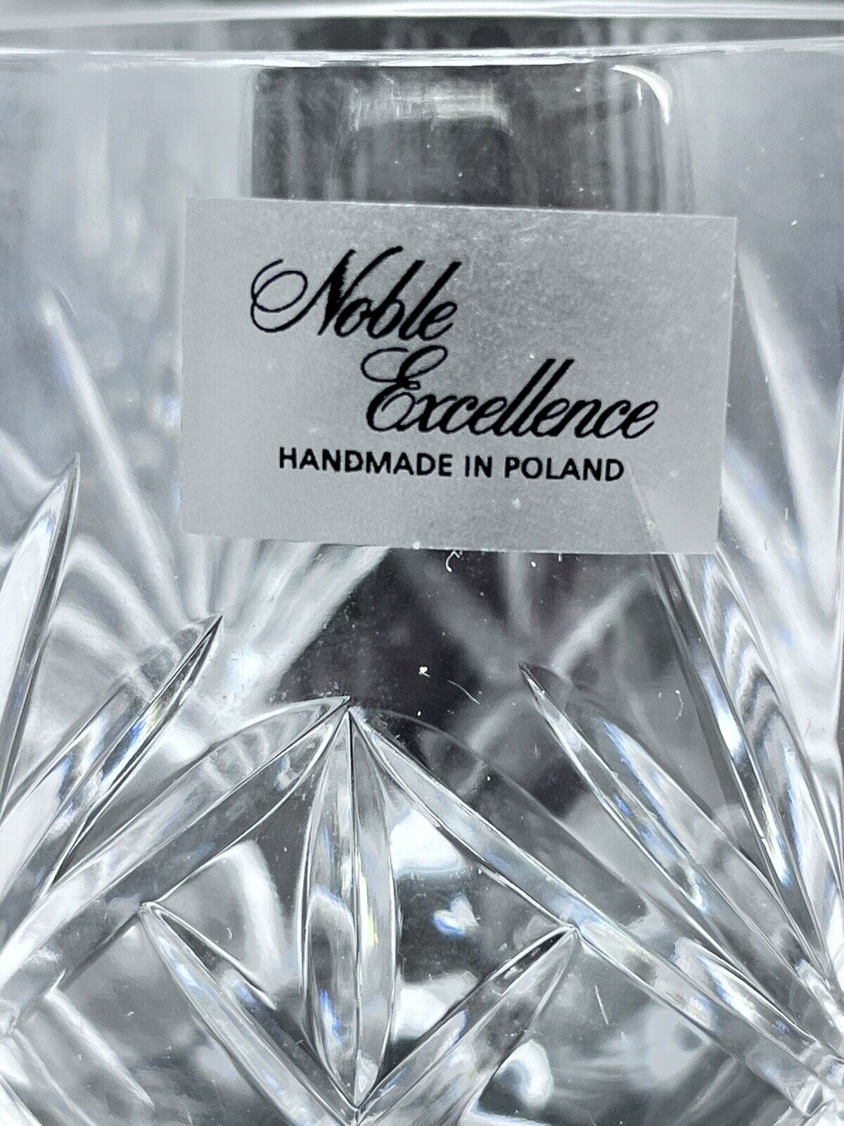 Noble Excellence Poland Crystal Wine Glasses 6 3/4” High Set Of 4 Inv#23 Noble Excellence - фотография #3