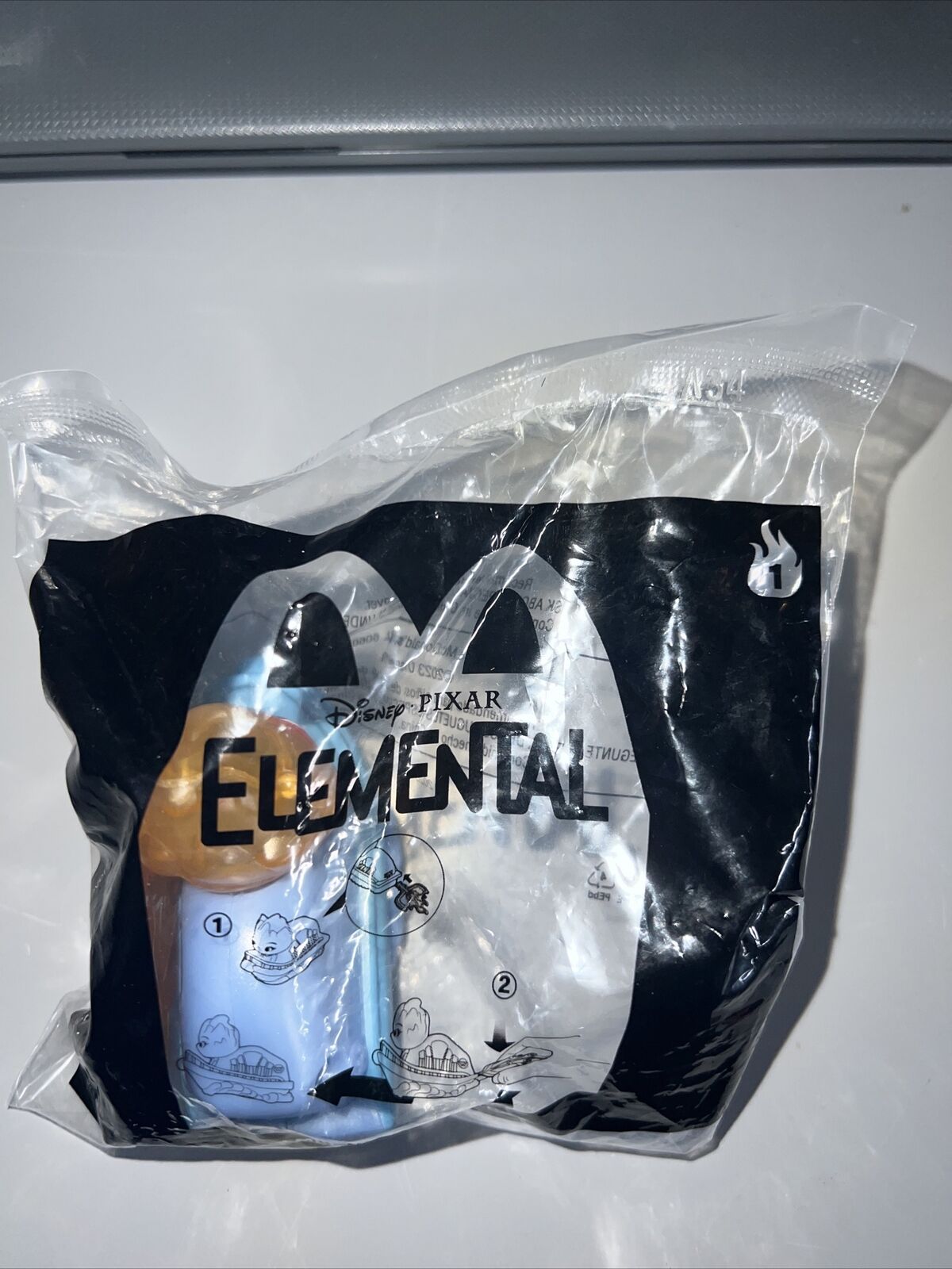 MCDONALDS HAPPY MEAL TOY #1 ELEMENTAL EMBER ON THE WETRO DISNEY PIXAR 2023 NIP# McDonald's