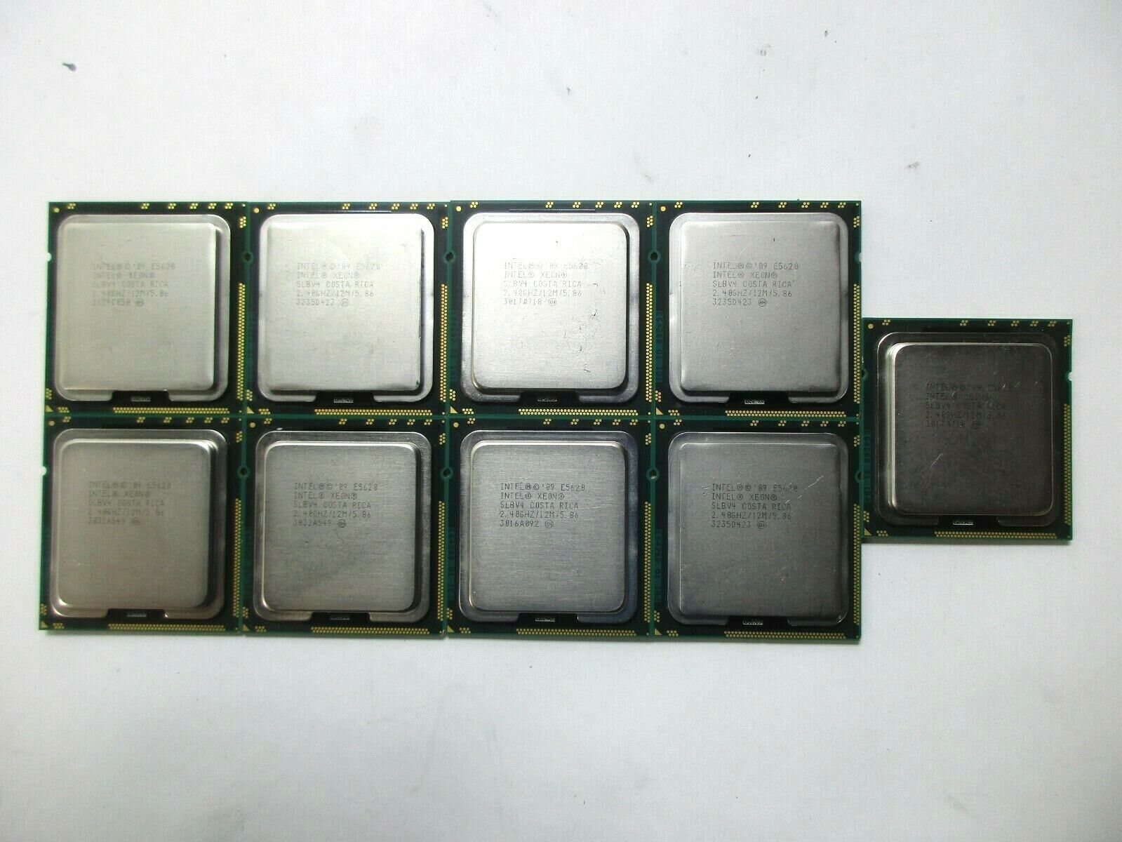QTY-9 Intel Xeon E5620 2.4GHz (2.6GHz Turbo) CPU SLBV4 12MB Cache LGA1366 T9-D10 Intel SLBV4, E5620 - фотография #3