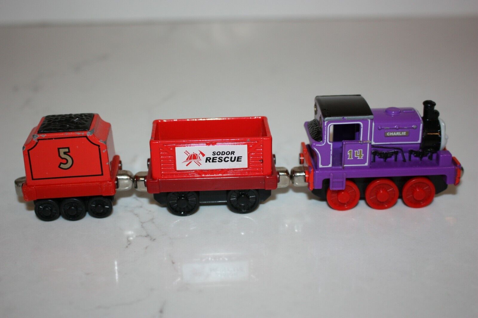 Charlie, Sodor Rescue/Search, & James Tender Diecast Toy Train Thomas Take Along Thomas and Friends Thomas & Friends Take-n-Play