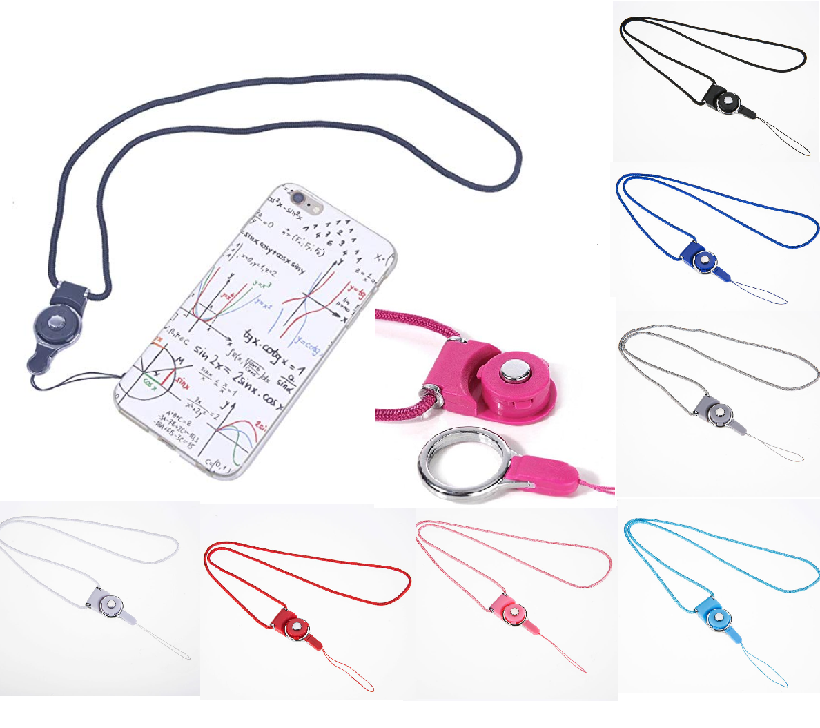 LOT 10 Detachable Cell Phone Mobile Neck Lanyard Strap ID Card Key Ring Holder Unbranded/Generic Does Not Apply - фотография #5