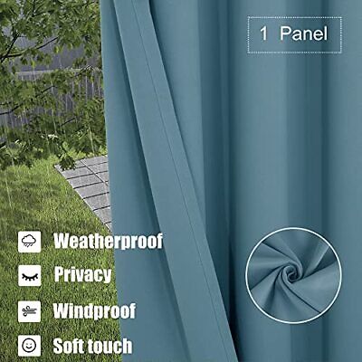  Outdoor Curtains for Patio Waterproof - Light Blocking 100W x 120 Inch Teal Does not apply Does Not Apply - фотография #6