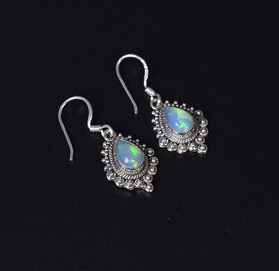 Wholesale 21pr Solid Sterling Silver Ethiopian Opal Hook Earring Lot! U298 Unbranded - фотография #4