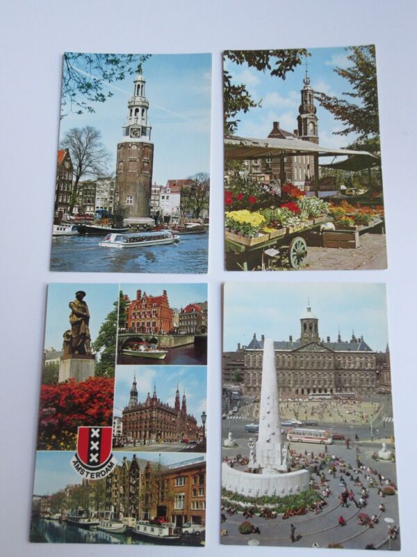 Lot of 22 Amsterdam / HOLLAND Vintage Postcards -  Unused - Continental Size Без бренда - фотография #7