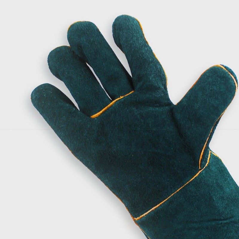  Leather Gloves Animal Handling Dog Cat Scratch Snake Bite Proof Long Mitts Unbranded - фотография #2