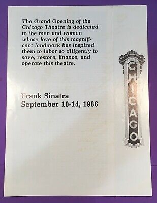 Frank Sinatra Program Books -1983- 1990 -1986 Chicago Theater *Rare* - Lot of 3 Без бренда - фотография #6