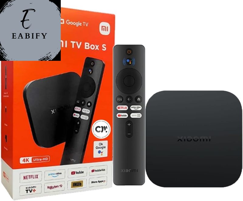 Xiaomi TV Box S 2Nd Gen - 4K Ultra HD Streaming Media Player, Google TV Box with Xiaomi