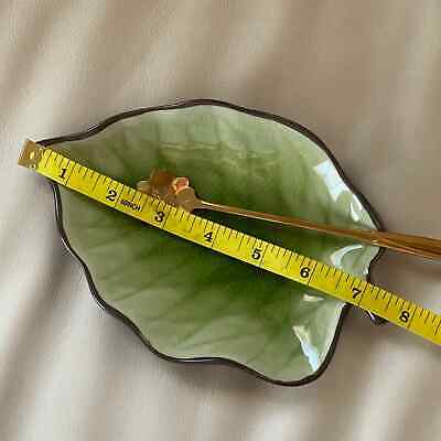 Ceramic Leaf Shaped Spoon Rest With Spoon No Brand - фотография #6