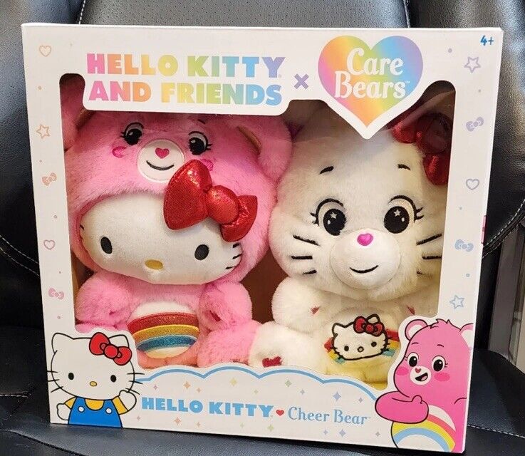 Hello Kitty and Friends x Care Bears Cheer Bear Sealed Box Set Plush Ready2 Ship Care Bears 23023FE
