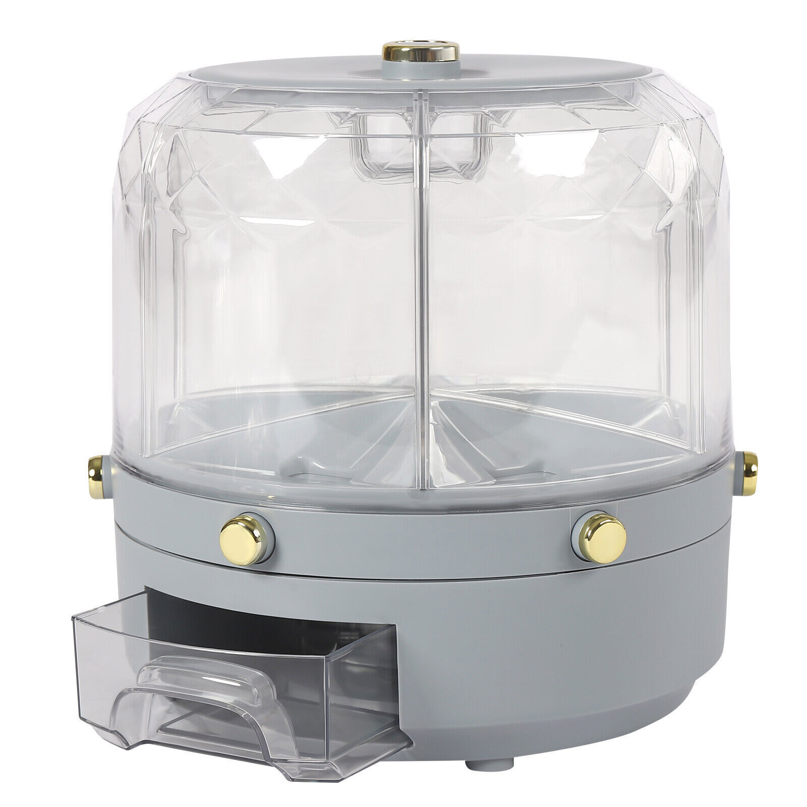 Rice Dispenser Dry Grain Food Storage Container Tank 6-Grid Rotating for Kitchen Unbranded N/A - фотография #10