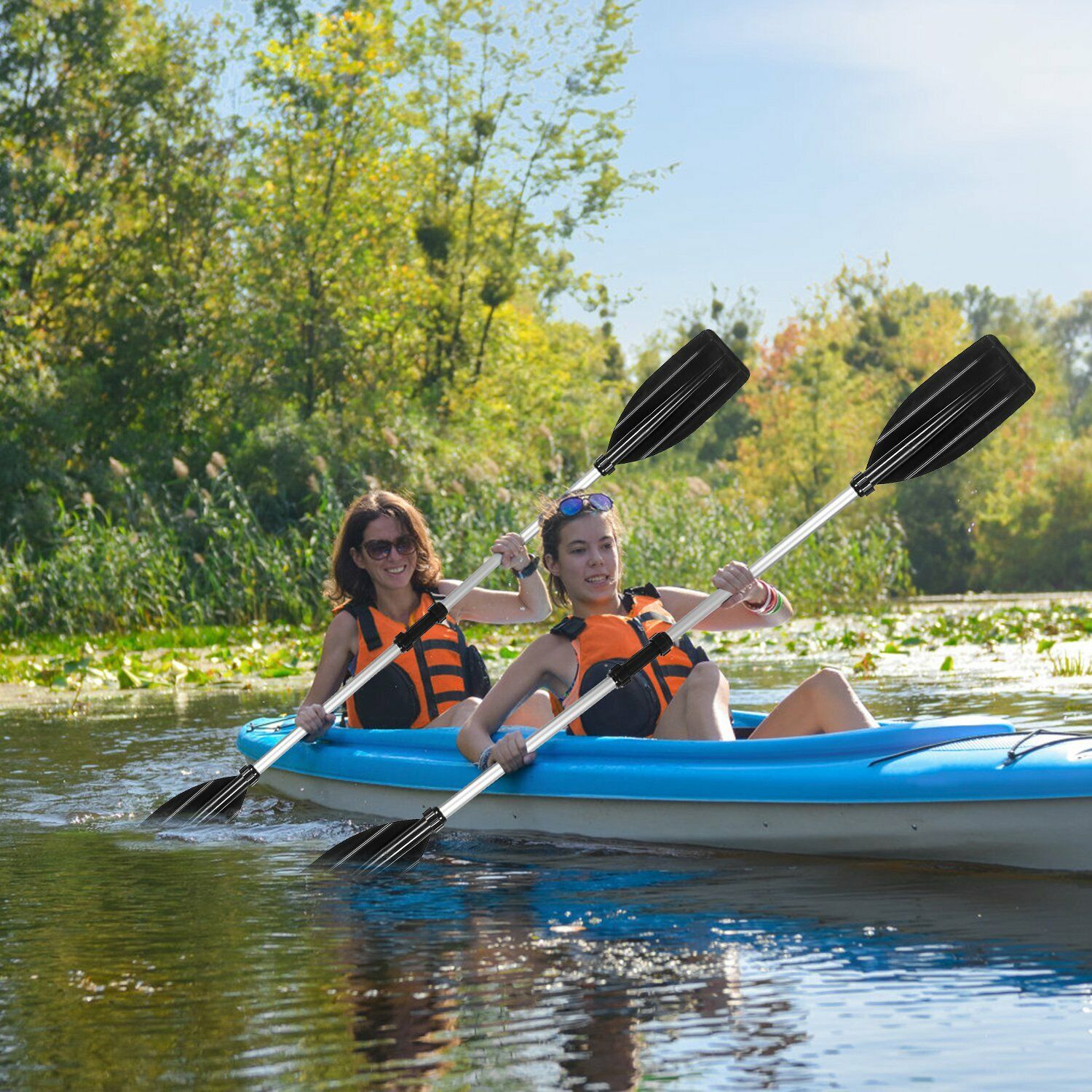 2Pcs Kayak Paddles Aluminum Alloy Detachable Canoe Paddle Boat Oars 82.68inch LakeForest Does not apply - фотография #6