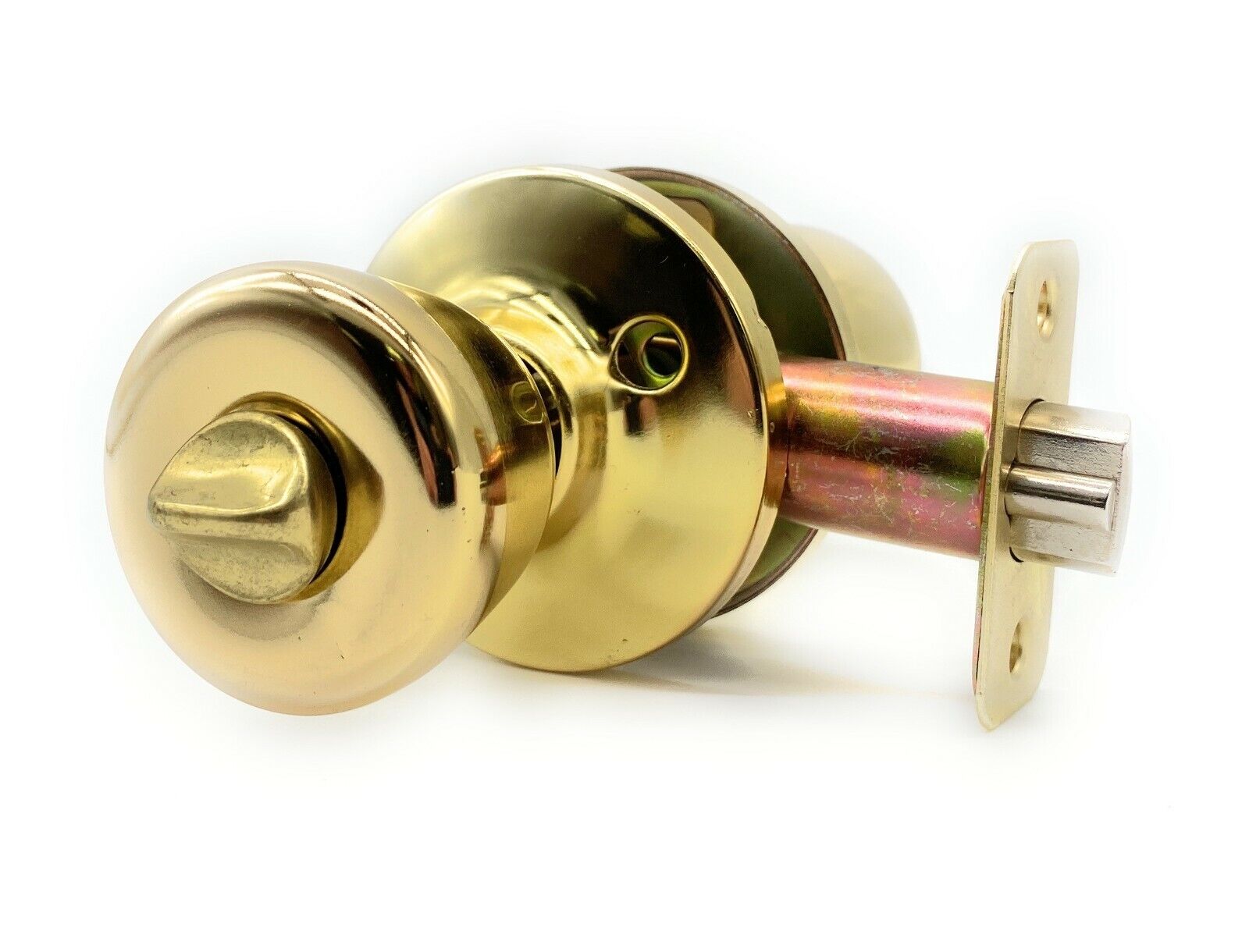 [2-PACK] Keyed Alike Entry Door Knob Lock Set, Polished Brass With 4 Keys Vault Locks 14-843 - фотография #3
