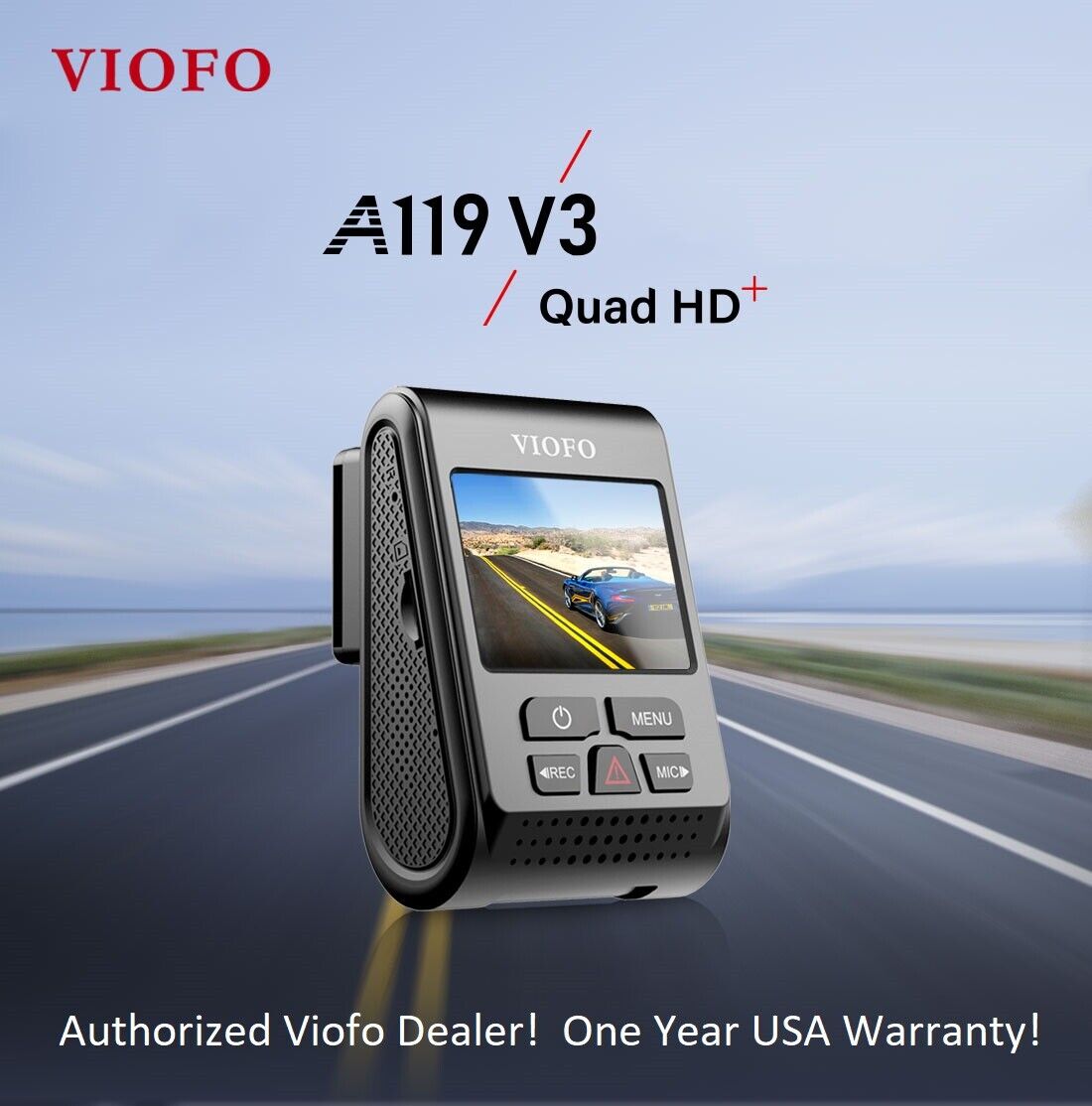 Viofo A119V3 Dash Camera with Sony Starvis IMX335 Image Sensor - USA Seller Viofo Does not apply