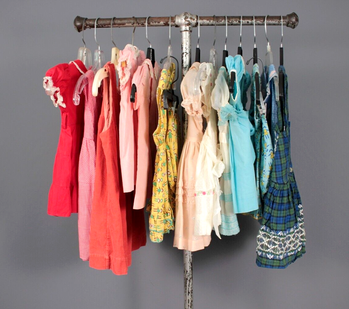 VTG Girl's 50s Lot Of 13 Dresses Children's 1950s Toddler's Dresses Various Size Unbranded