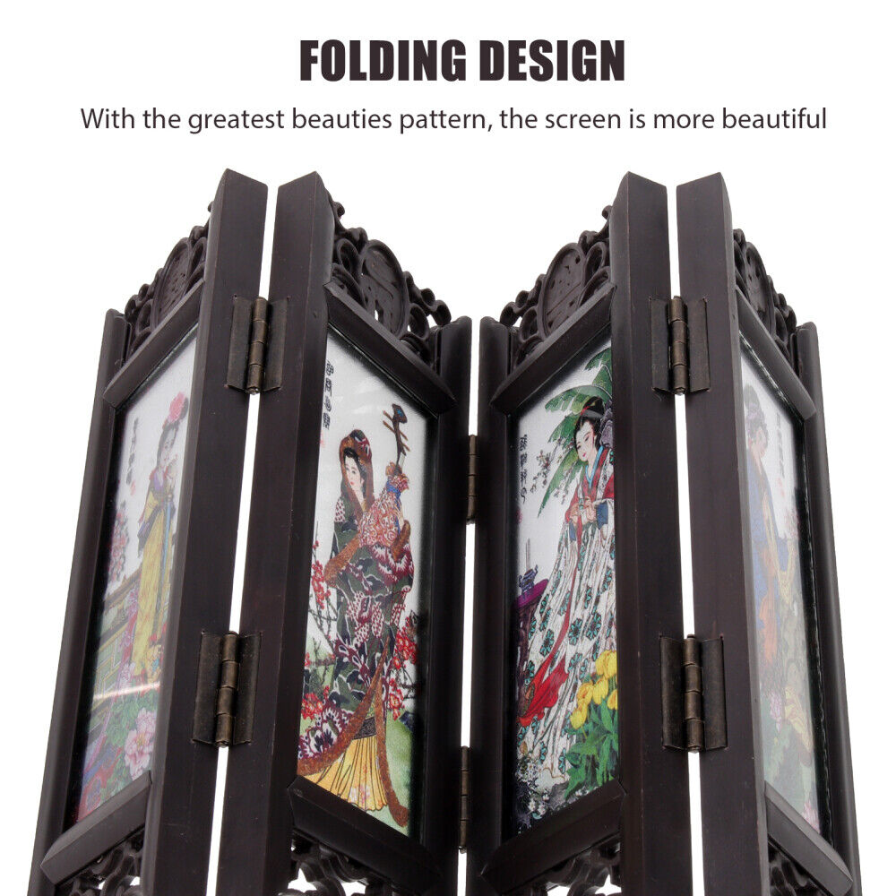 10-Panel Chinese Room Divider Screen - Retro Style Resin Folding Small Screen-UK None 134450B0F8Y18Q - фотография #11