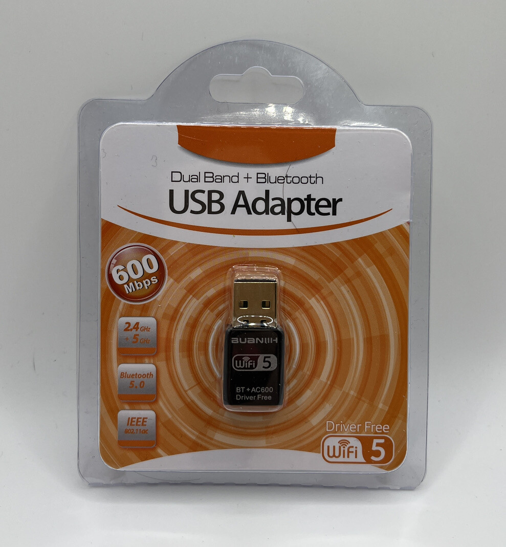 USB Dual Band Wifi AC 600mbps + Bluetooth Dongle Adapter Unbranded