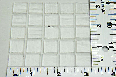 1101.30- 12 PIECES 1/2" x 1/2" CLEAR BULLSEYE 3mm THICK GLASS 90 COE COMPATIBLE Bullseye