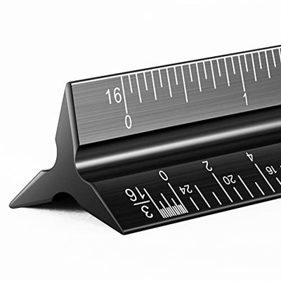 Architectural Scale Ruler for Blueprint, 12'' Metric Metal Engineers Triangle  Does not apply Does Not Apply
