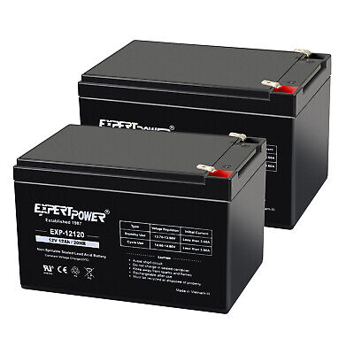 ExpertPower Set of 2 - 12V 12Ah Sealed Lead Acid BATTERY replaces PS-12120 ExpertPower Q02BLMFM12_12
