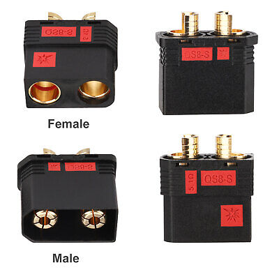 10Pair QS8 Anti-Spark Male Female Connectors Set for RC Lipo Battery Car W/Cover EEEKit DOES NOT APPLY - фотография #4