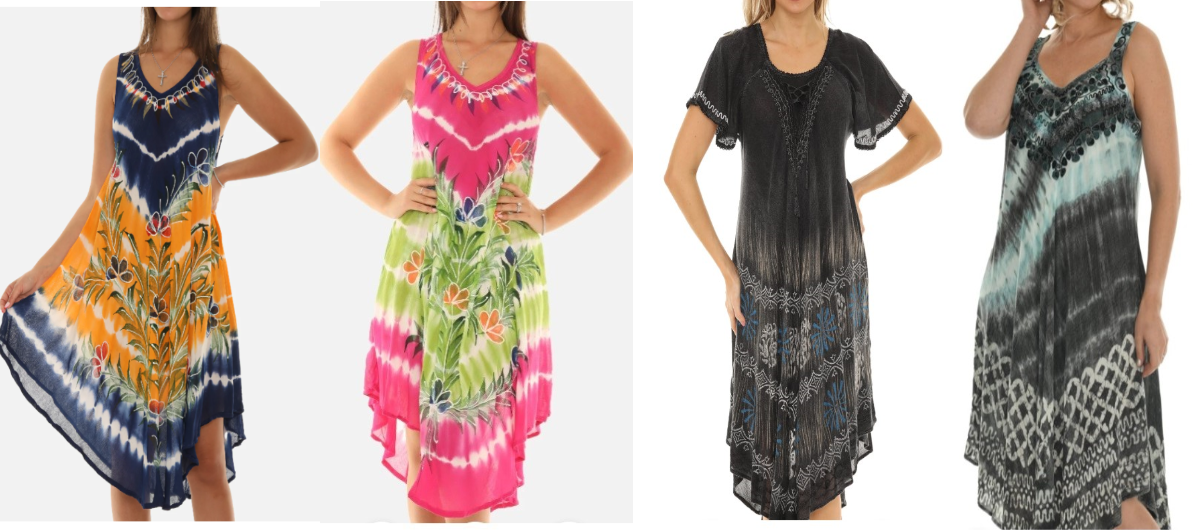 Wholesale Lot 100 Pc Hippie Boho Tunic Sundress Indian Multi Tie Dye Beach Dress Unbranded - фотография #3