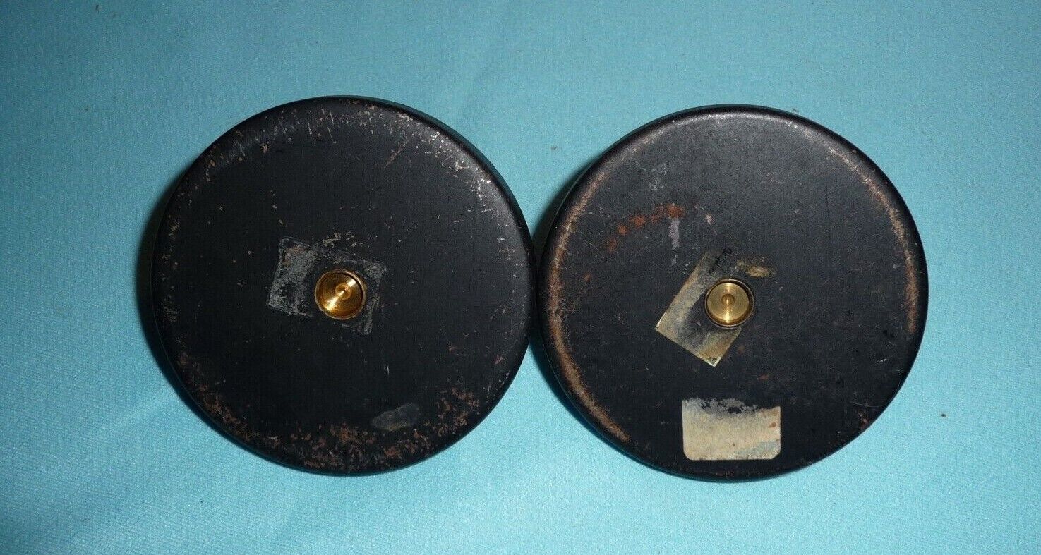 Pair of VTG Black Round Base Brass Candle Stick Holders  Unbranded - фотография #6