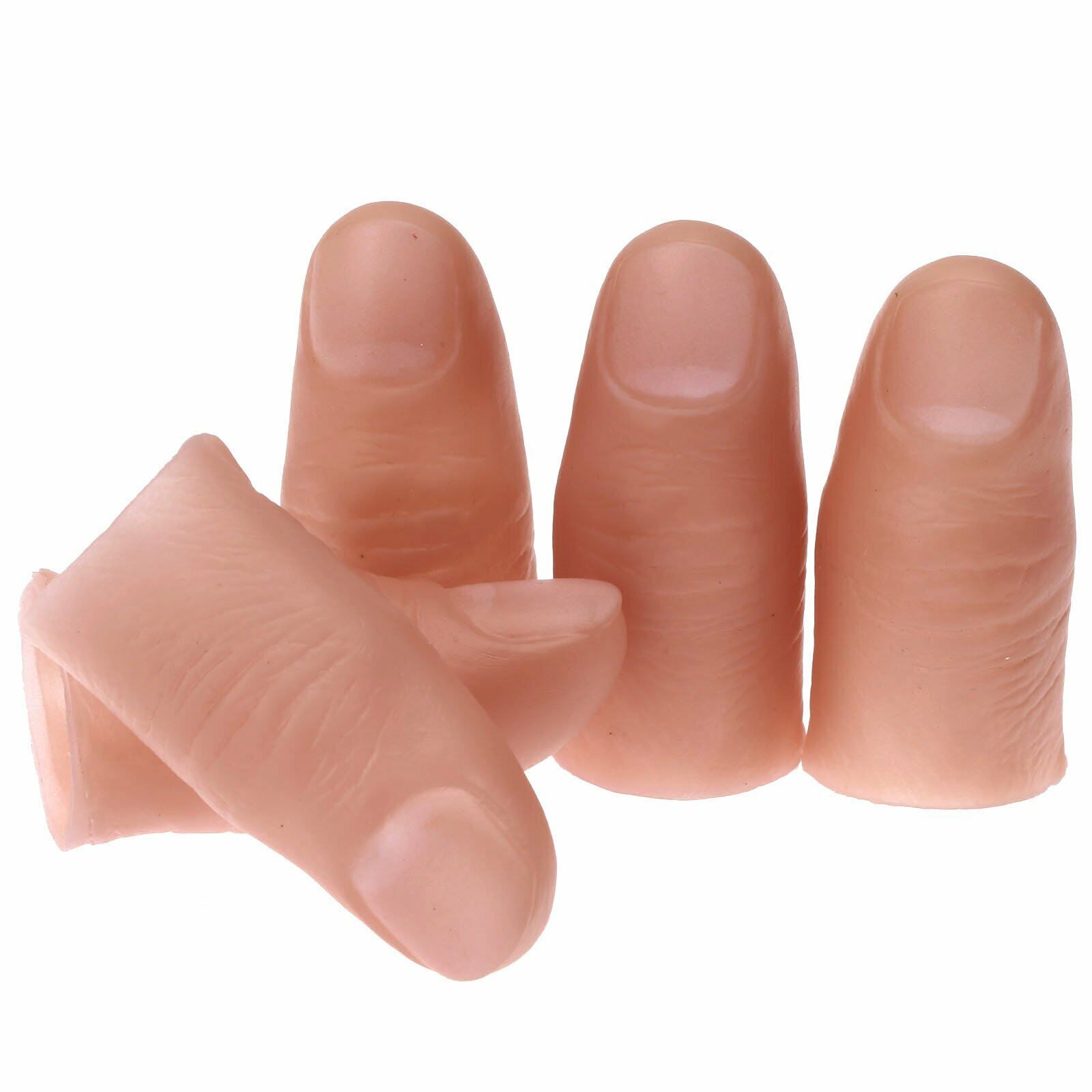 5Pcs Fake Soft Thumb Tip Finger Magic Trick Close Up Stage Show Prop Prank Toy Unbranded - фотография #2