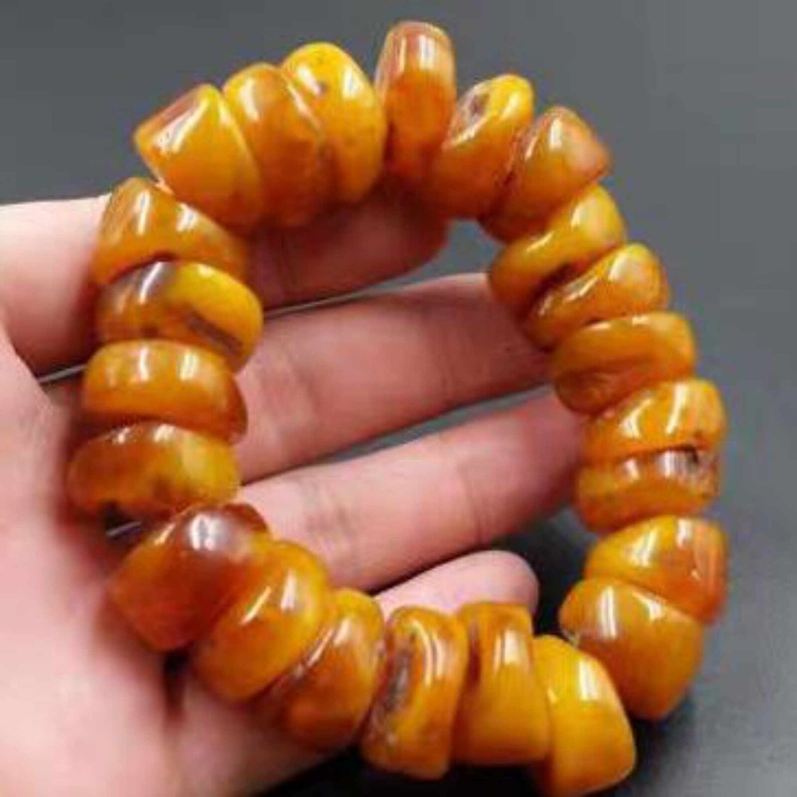 Retro abacus bead amber bracelet amber beeswax bracelet bracelet Elegant Unbranded