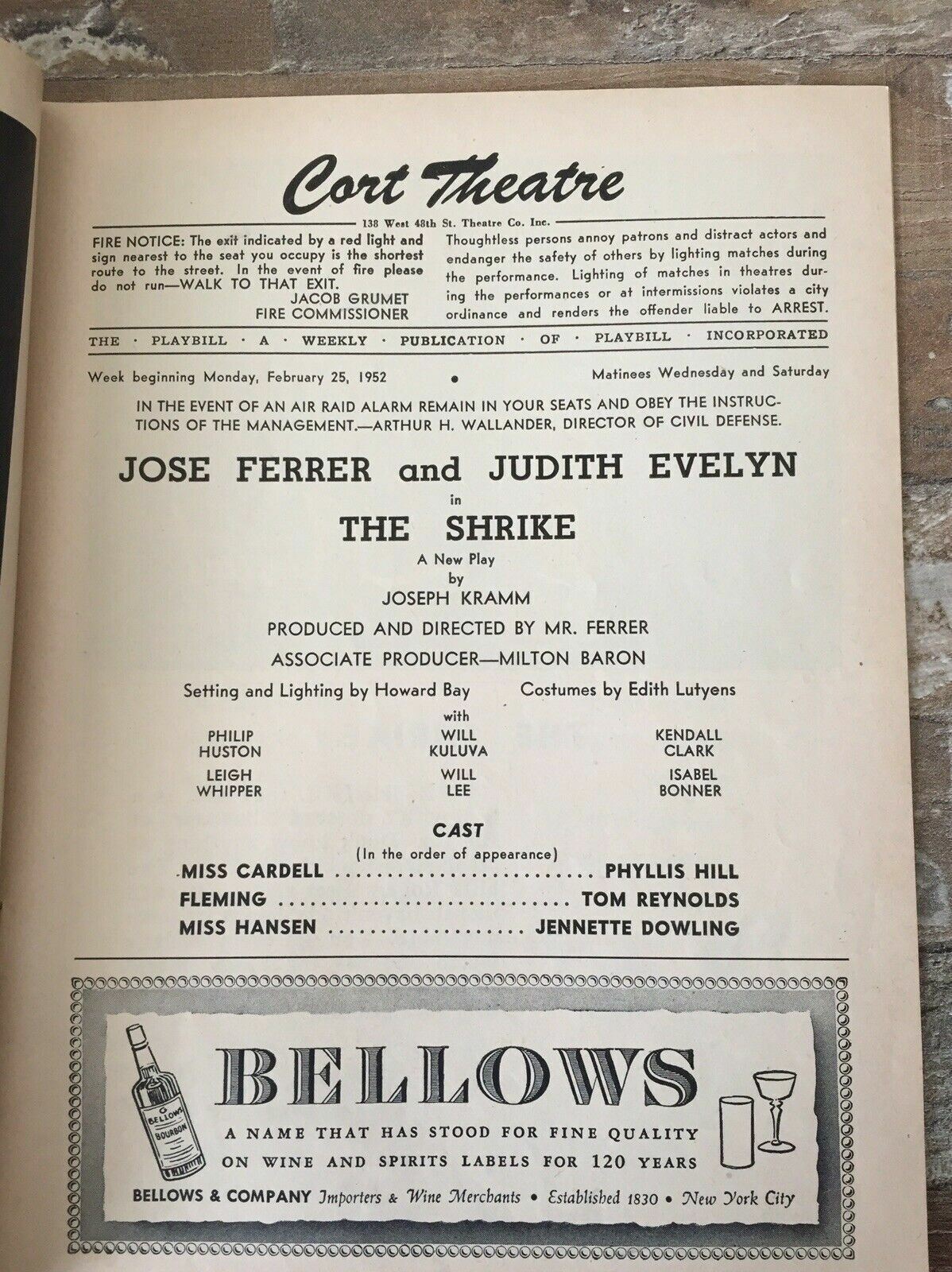 LOT OF SIX VINTAGE EARLY 1950'S PLAYBILL - VERY GOOD CONDITION - MANY RARE Без бренда - фотография #10