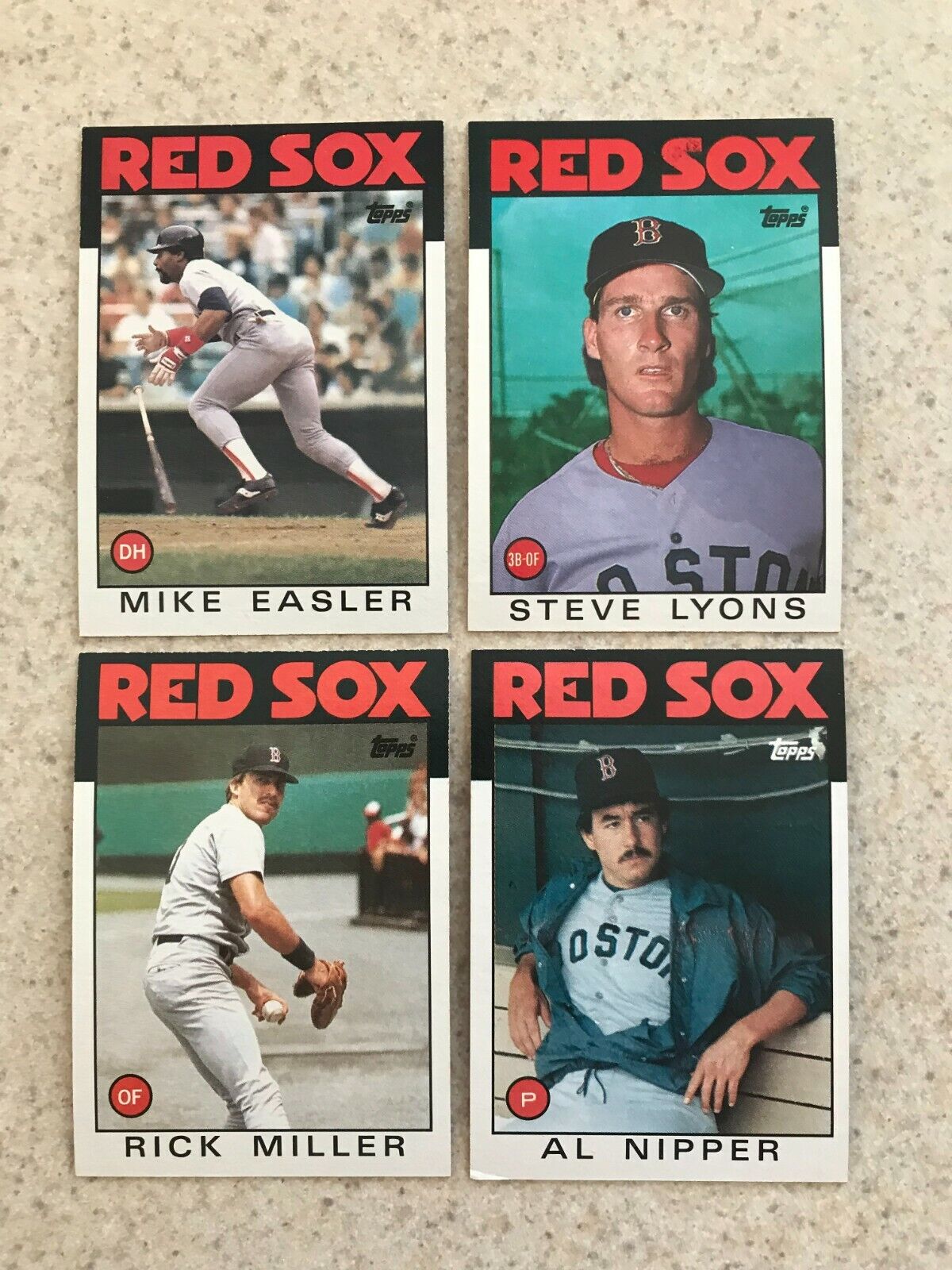 1986 Topps Red Sox Team: Includes Boggs, Rice, Buckner, Seaver (27 Cards) Без бренда - фотография #3