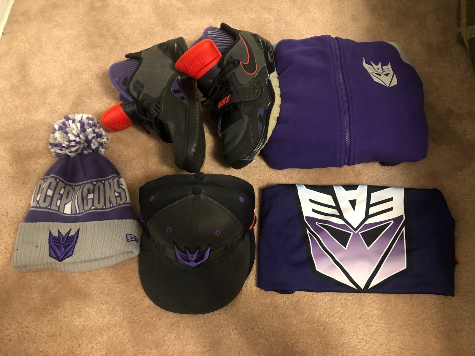 NIKE TRANSFORMERS MEGATRON CALVIN JOHNSON SHOES TRAINERS 13 HOODIE HAT LOT Nike