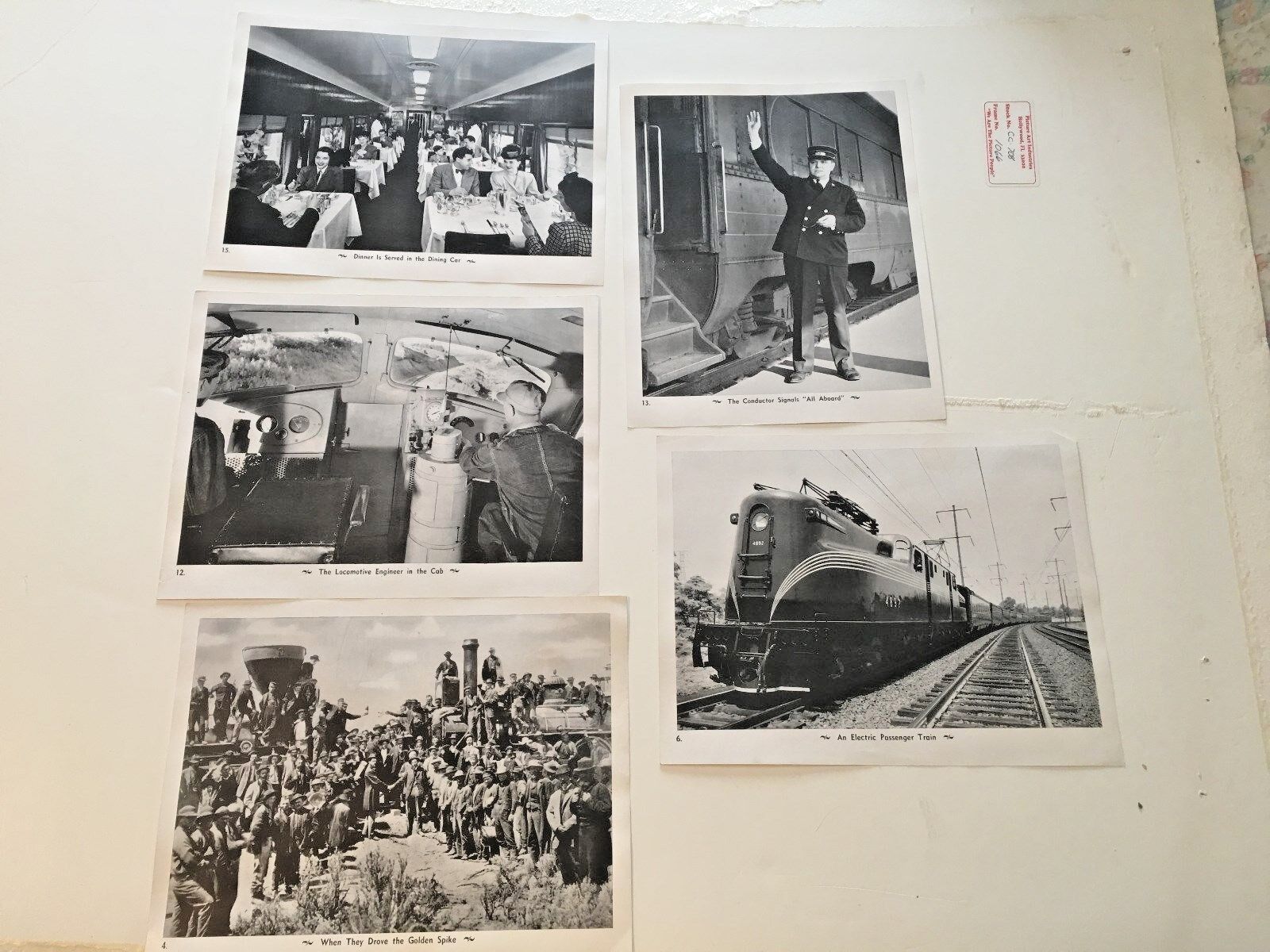 Vintage Black & White Locomotive Prints Set of 14 prints Без бренда - фотография #7