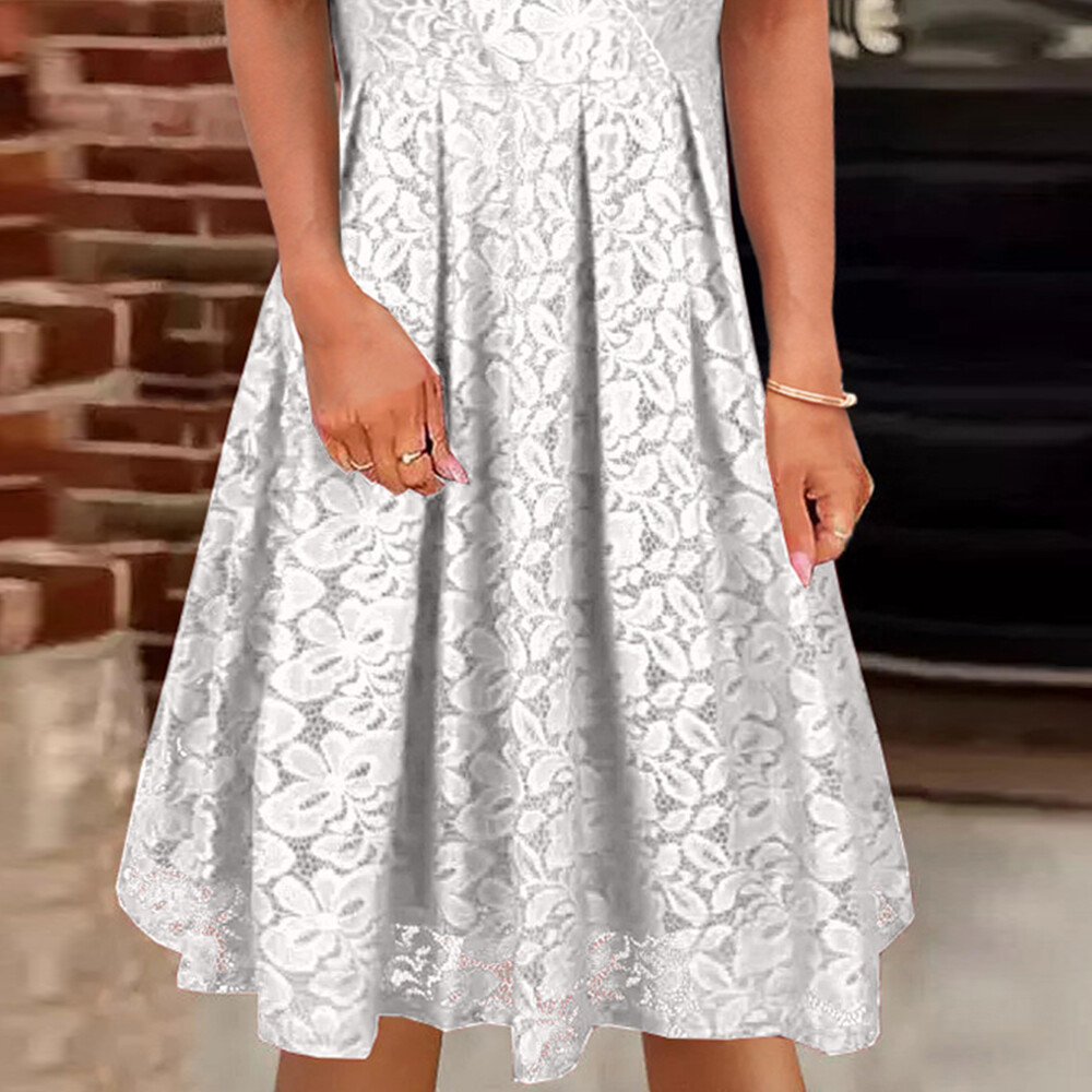 Women's Sexy V Neck Tank Midi Dress Lady Casual Lace Sleeveless Party Dresses US Unbranded Does Not Apply - фотография #6