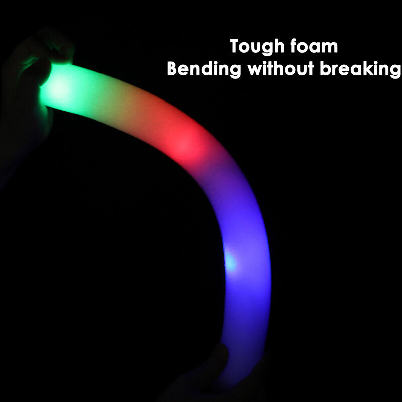 24PCS Light Up Foam Sticks LED Wands Batons DJ Flashing Glow 16 inch - 3 Modes Unbranded Does not apply - фотография #5