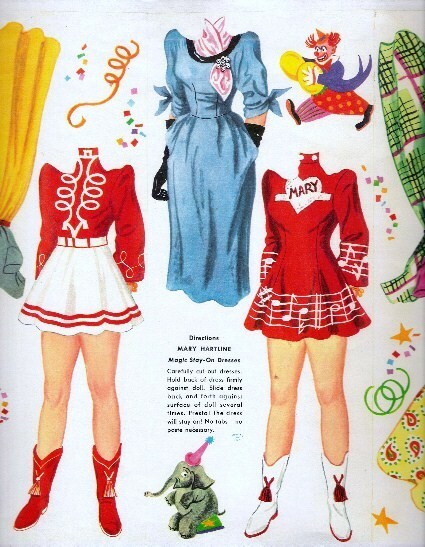 VINTAGE UNCUT 1950's MARY HARTLINE/MARY SUE PAPER DOLLS~#1 REPRO~2  SETS~RARE!! Без бренда - фотография #2