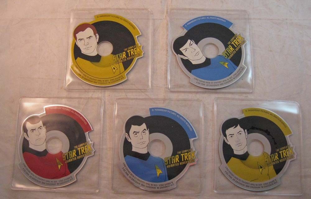 RITTENHOUSE "2003 Star Trek Animated Series Trading Card" Mini CD-ROM Set (5) Без бренда