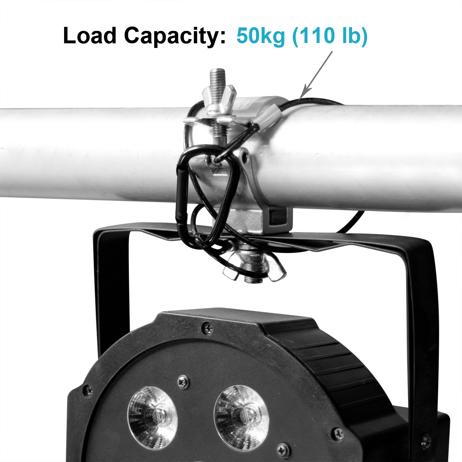10 Pcs 3FT Safety Cable Max.Load 110lb for DJ Stage Lighting Par Light  Black  YIDU69Q Does not apply