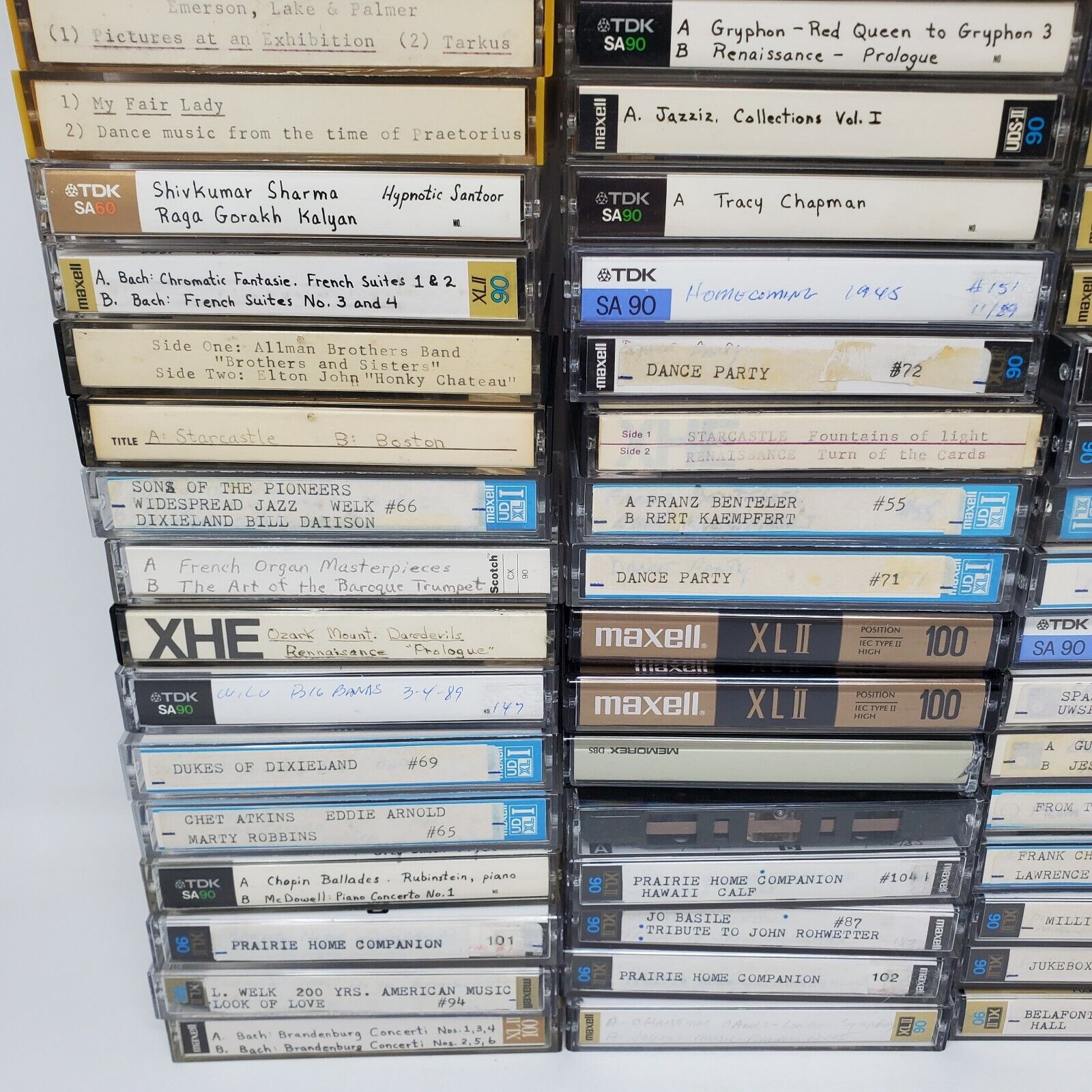 Cassette Lot of 100 with Cases (Recorded On, Maxell XL II, C90, TDK, Sony, Used) Без бренда - фотография #7