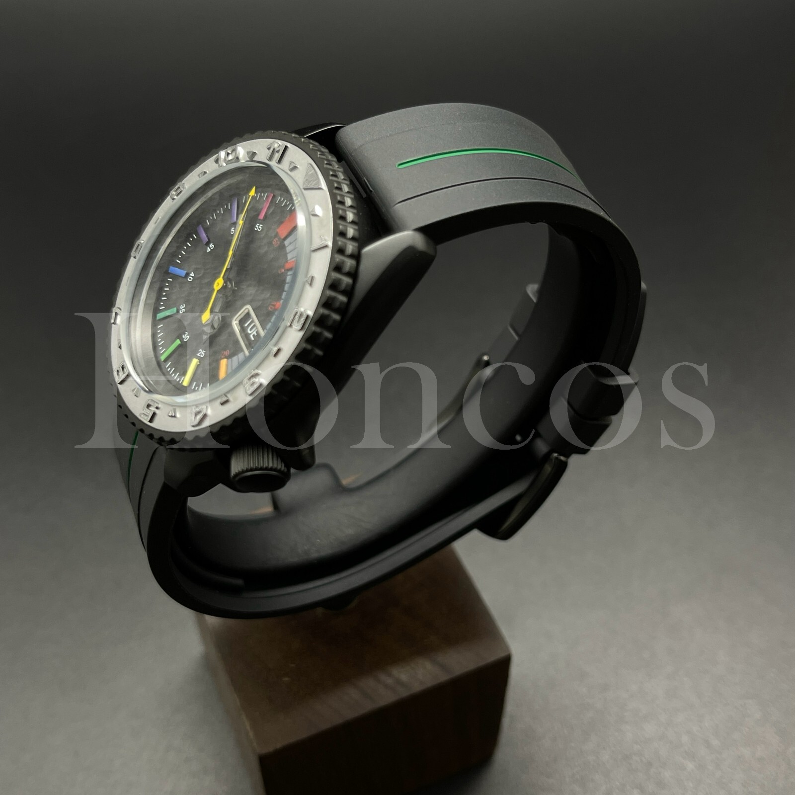 Custom Made Mods Watch SKX Style NH36 Auto Movement Silver YM 12H RB Hours B/GN Unbranded - фотография #3