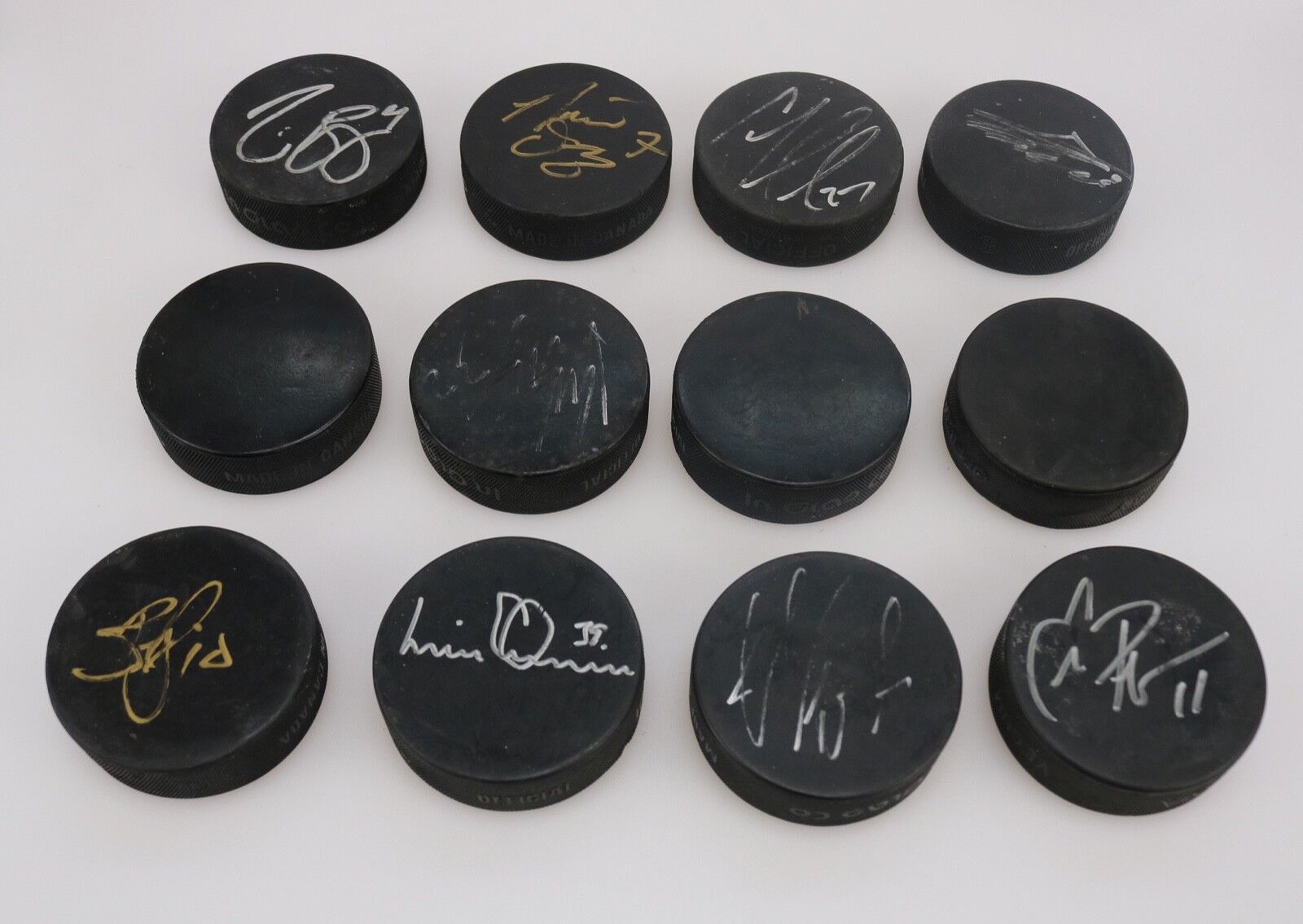  Hockey Official Practice Puck NHL Lot 12 Autograph Made in Canada InGlass Co InGlas Co. - фотография #8