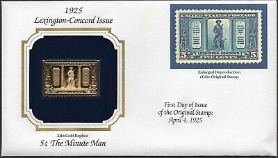 1925 Lexington-Concord Issue U.S Golden Replicas of Classic Stamps. Set of 2 Без бренда - фотография #3