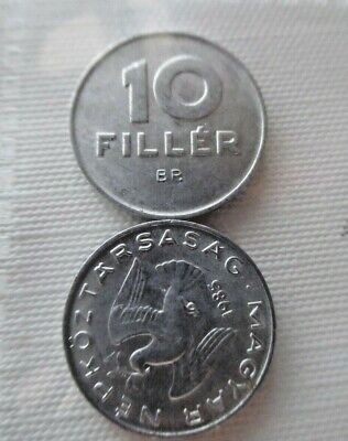 1985 HUNGARY/MAGYAR 10 FILLER PAIR (2) OF COINS IN UNCIRCULATED CONDITION! Без бренда