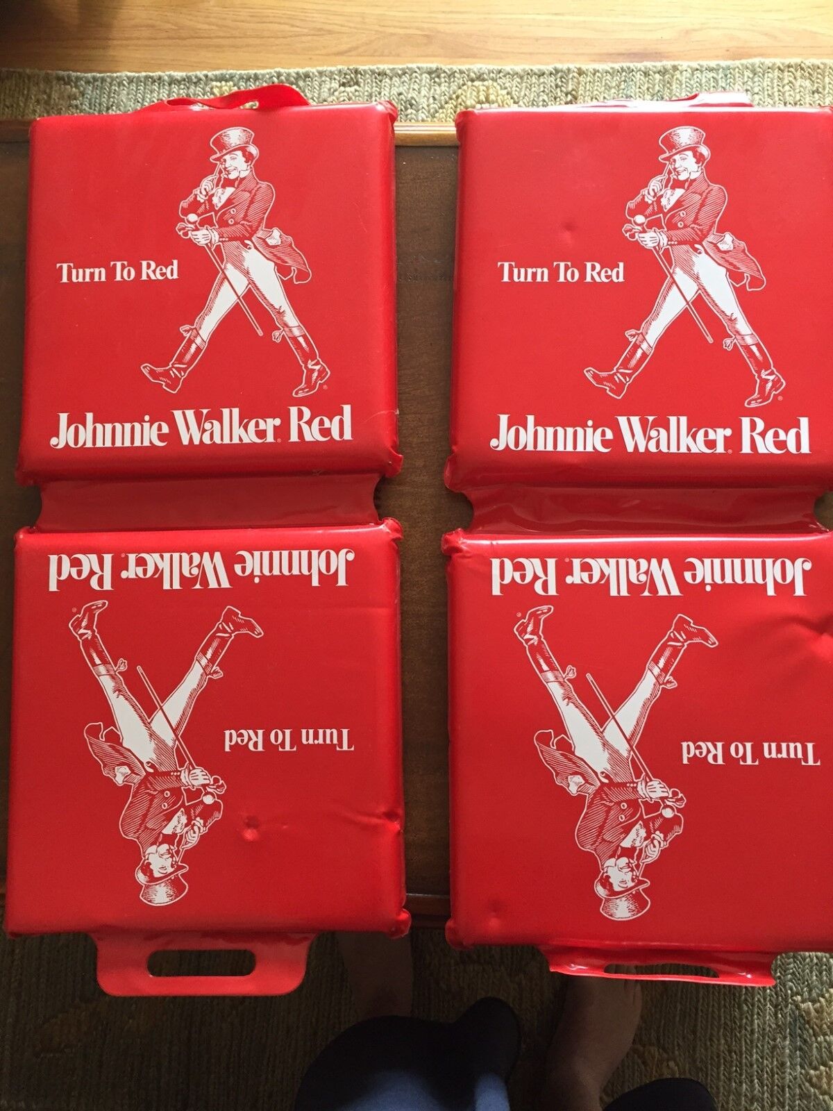 Johnnie Walker Red Stadium Seat Cushions Set of 2 for $19.00 Johnnie Walker