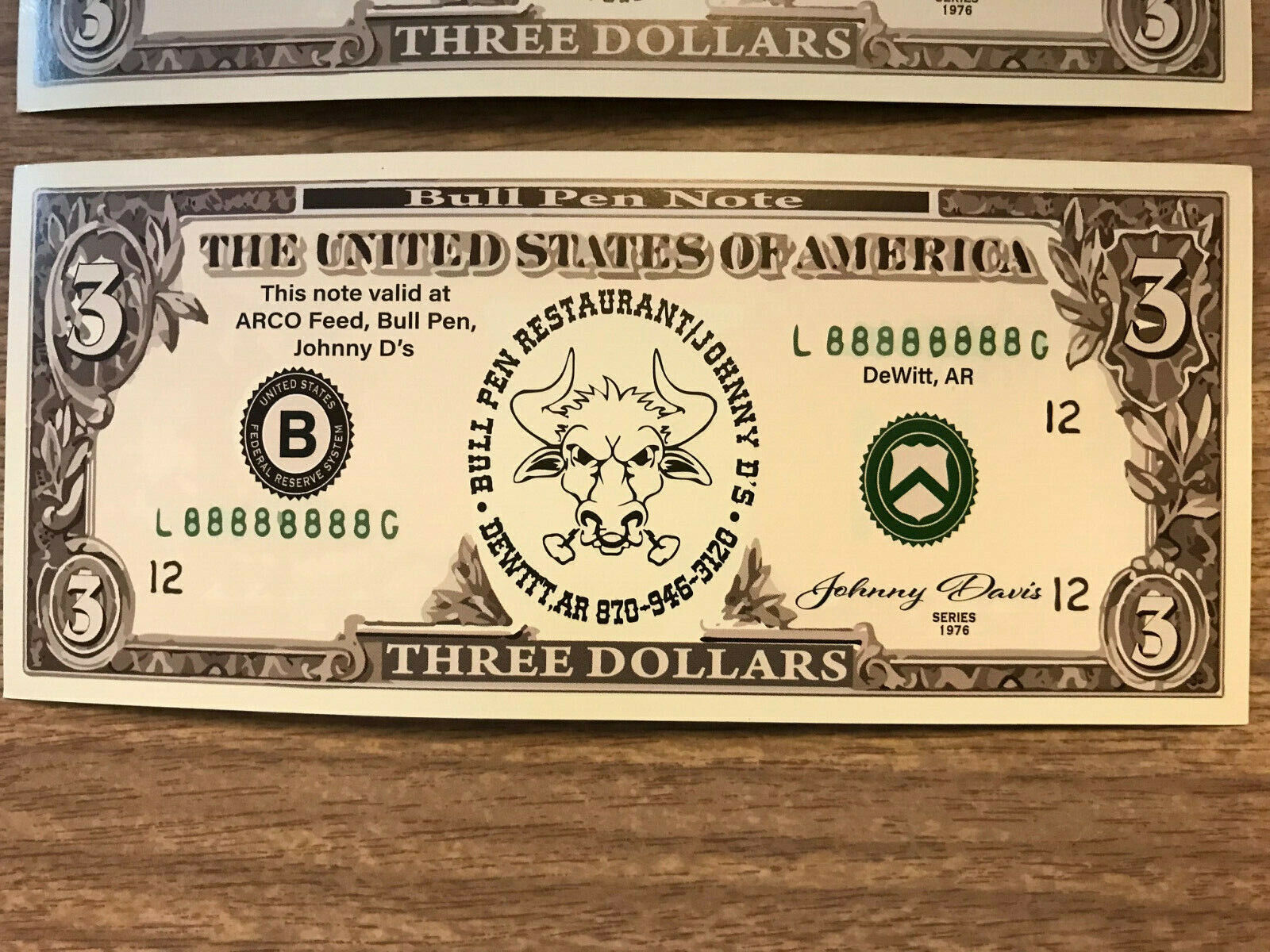Novelty 3  Dollar Bill  (BULL PEN) Без бренда - фотография #2